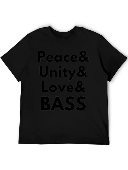 Peace Unity Love Bass Graphic T-Shirt