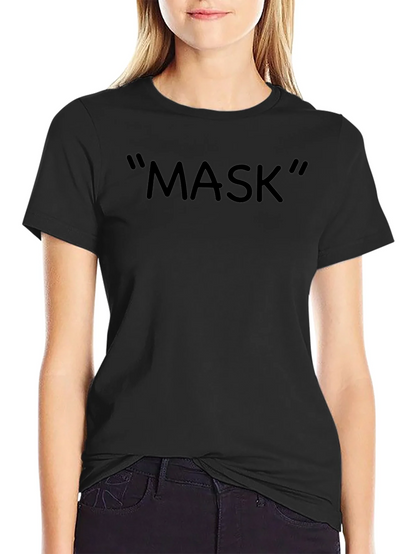 Mens Black MASK Graphic Tee - Casual Style