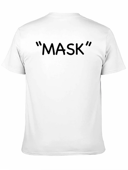 Mens Black MASK Graphic Tee - Casual Style