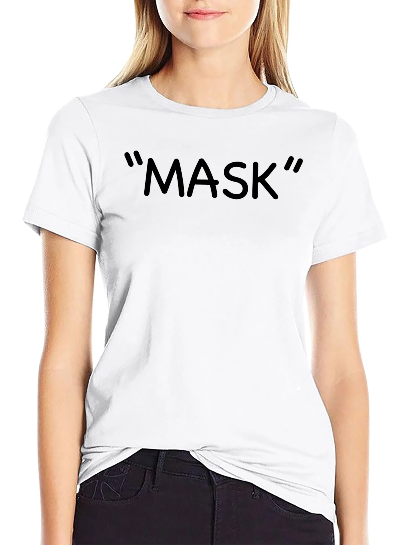 Mens Black MASK Graphic Tee - Casual Style