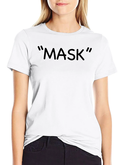 Mens Black MASK Graphic Tee - Casual Style