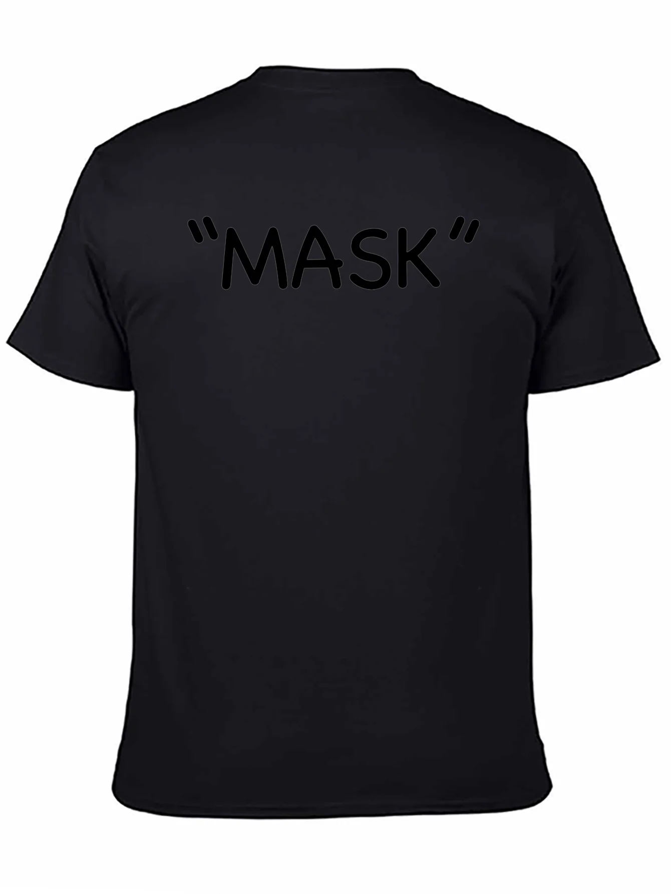 Mens Black MASK Graphic Tee - Casual Style