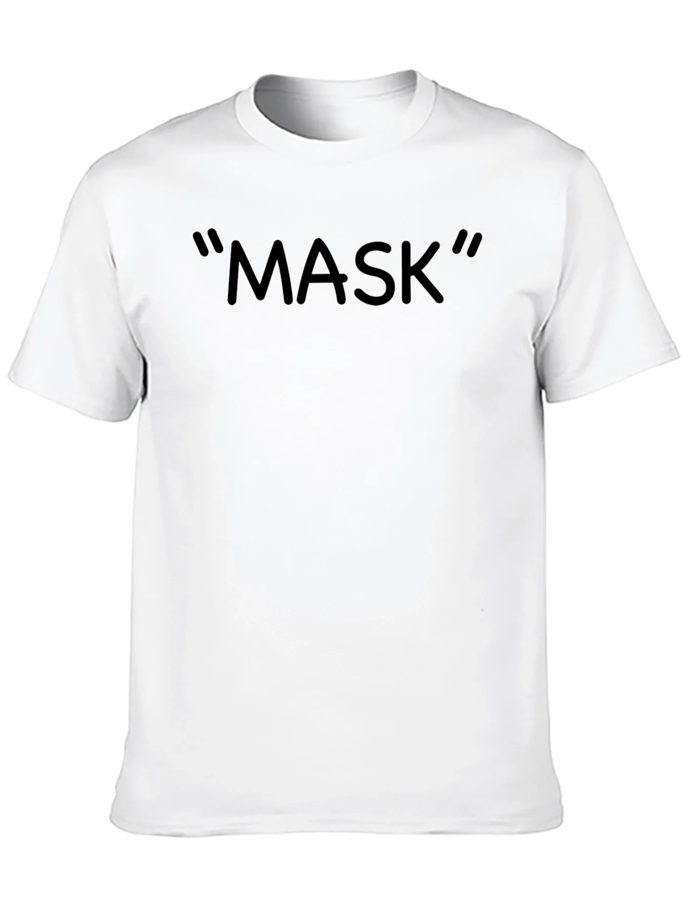 Mens Black MASK Graphic Tee - Casual Style