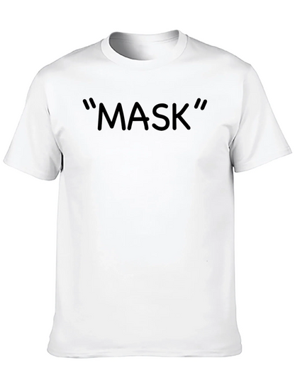 Mens Black MASK Graphic Tee - Casual Style
