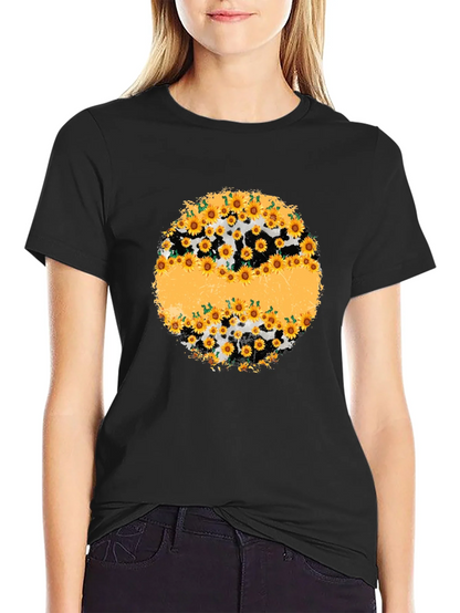 Sunflower Cow Print Graphic Tee