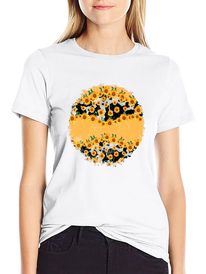 Sunflower Cow Print Graphic Tee