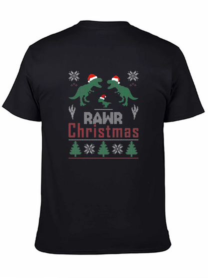 Rawr Christmas Dinosaur Ugly Sweater T-Shirt