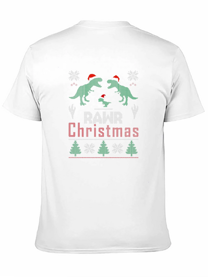 Rawr Christmas Dinosaur Ugly Sweater T-Shirt