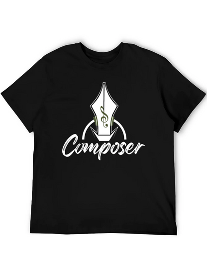 Composer T-Shirt - Music Pen Design