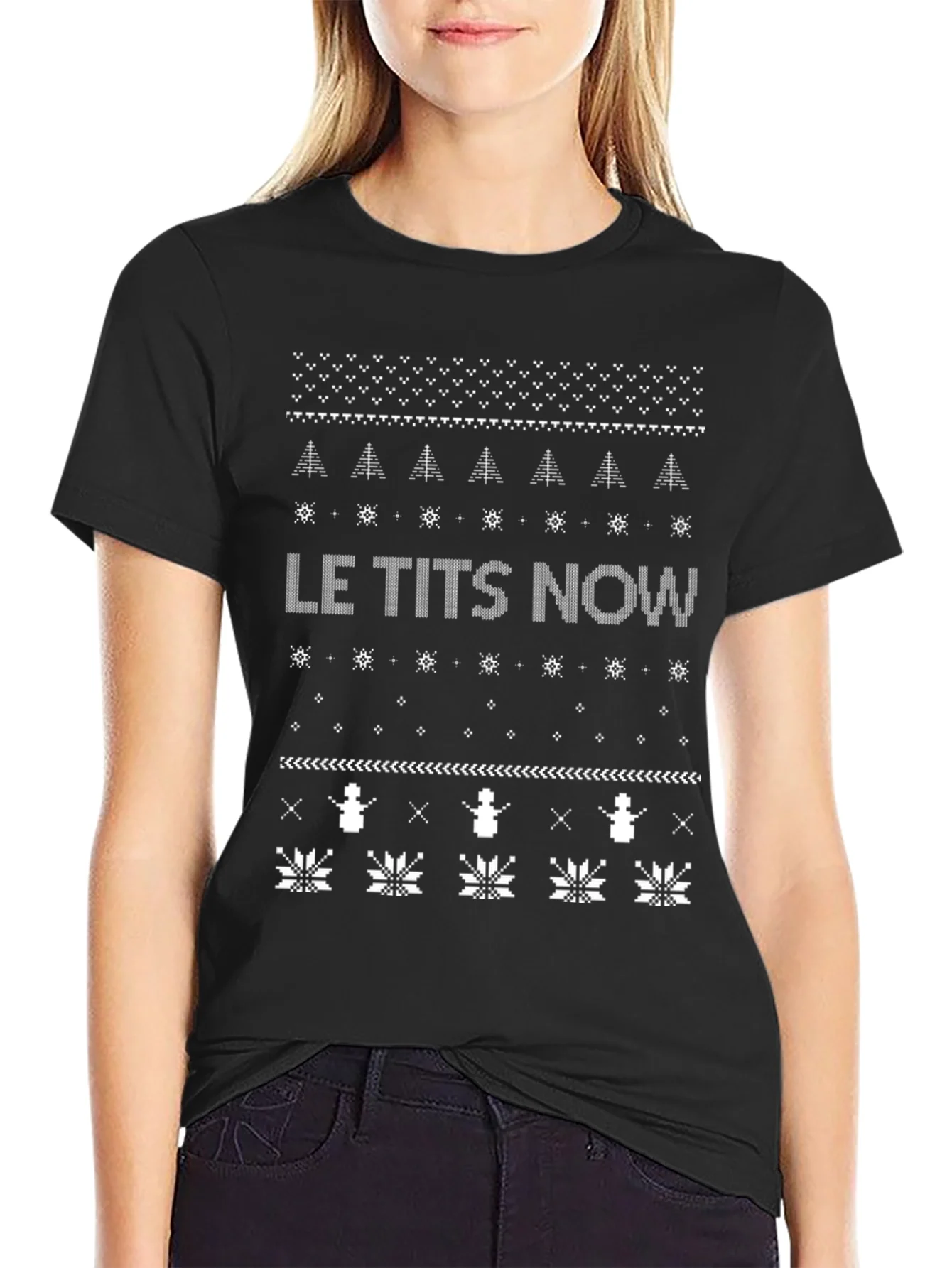 Le Tits Now Christmas Sweater T-Shirt