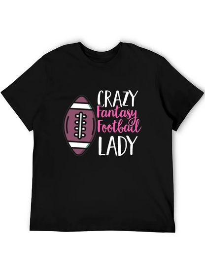 Crazy Fantasy Football Lady T-Shirt