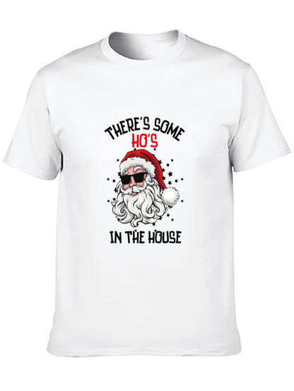 Cool Santa Christmas T-Shirt: Theres Some Hos