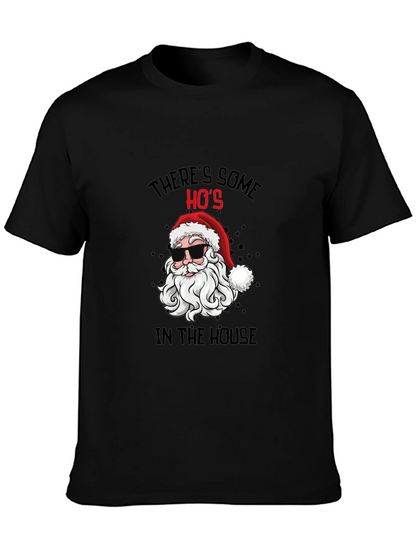 Cool Santa Christmas T-Shirt: Theres Some Hos