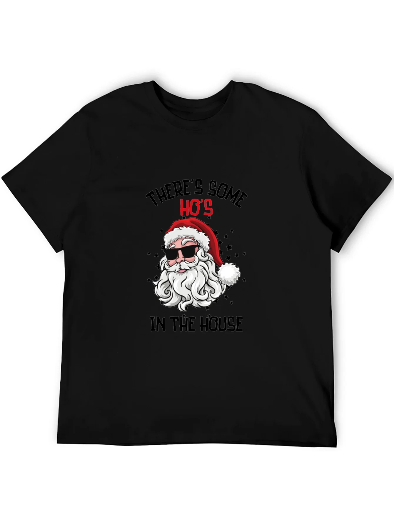 Cool Santa Christmas T-Shirt: Theres Some Hos