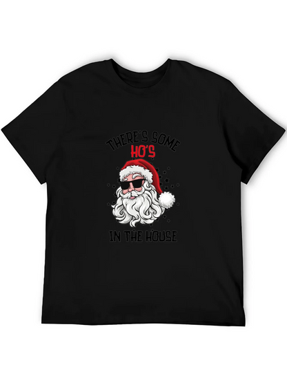 Cool Santa Christmas T-Shirt: Theres Some Hos