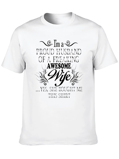 Proud Husband of Awesome Wife Graphic T-Shirt
