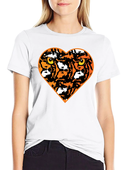 Tiger Heart Graphic T-Shirt - Black
