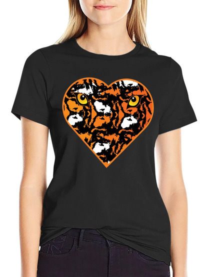 Tiger Heart Graphic T-Shirt - Black