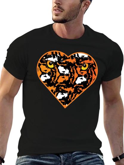 Tiger Heart Graphic T-Shirt - Black