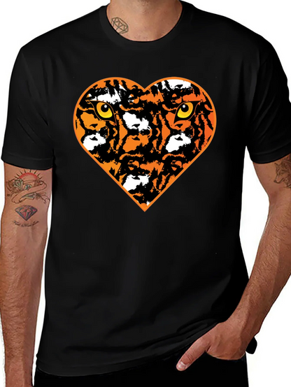 Tiger Heart Graphic T-Shirt - Black