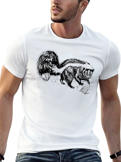 Skunk Graphic Tee - Casual Cotton T-Shirt