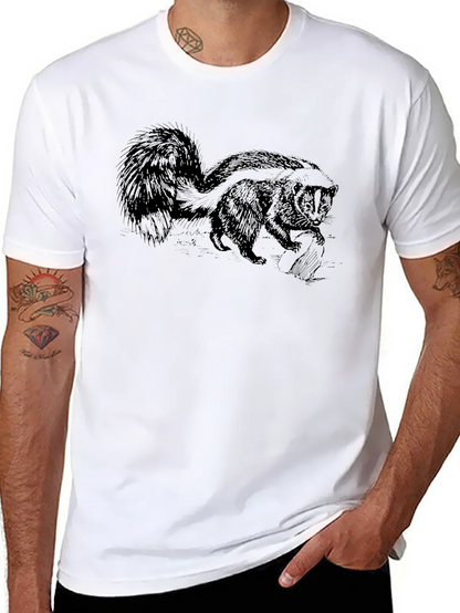 Skunk Graphic Tee - Casual Cotton T-Shirt