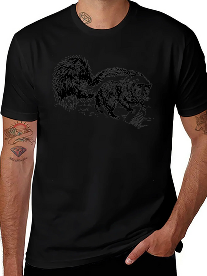 Skunk Graphic Tee - Casual Cotton T-Shirt