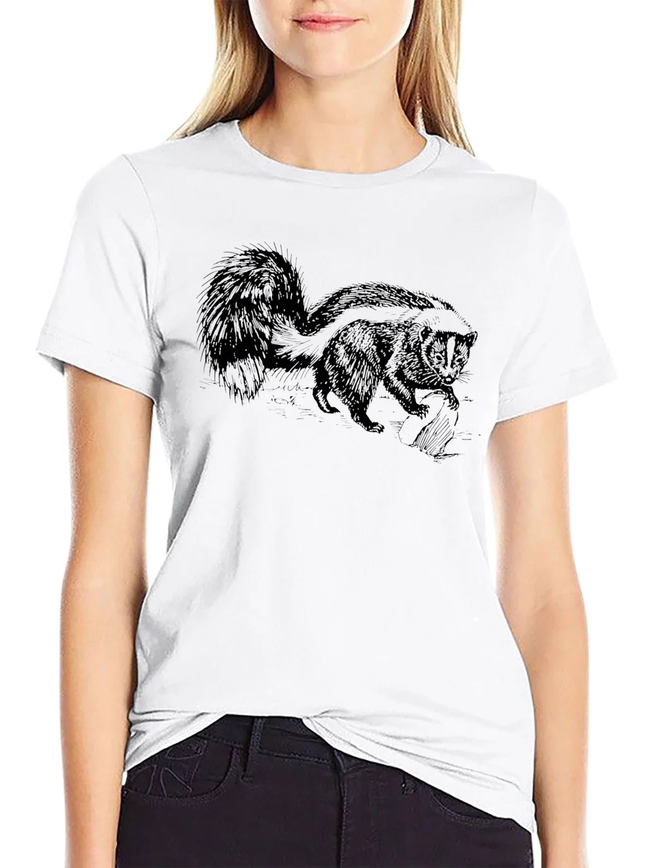 Skunk Graphic Tee - Casual Cotton T-Shirt