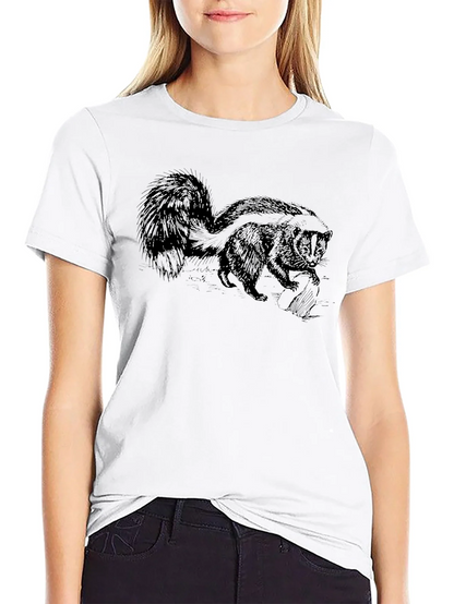 Skunk Graphic Tee - Casual Cotton T-Shirt