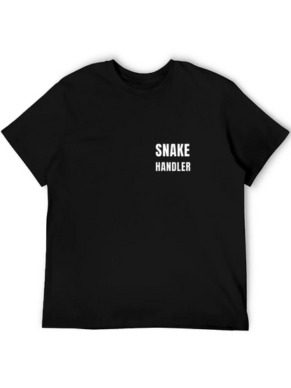 Snake Handler Graphic Tee - Black Cotton T-Shirt