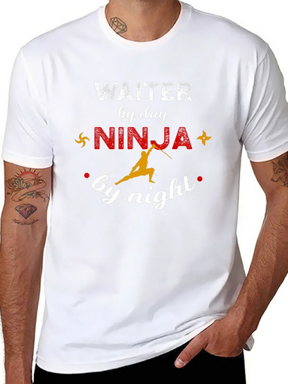 Waiter by Day Ninja by Night Graphic Tee