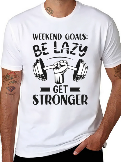 Weekend Goals Lazy Gym T-Shirt