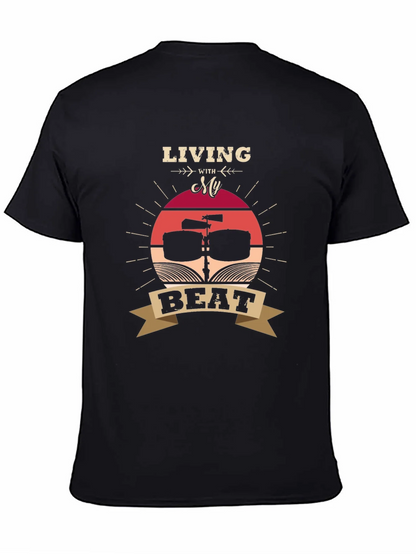 Living With My Beat T-Shirt - Music Lover Tee