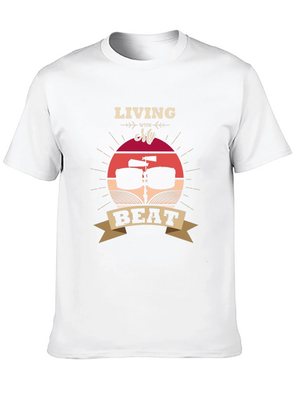 Living With My Beat T-Shirt - Music Lover Tee