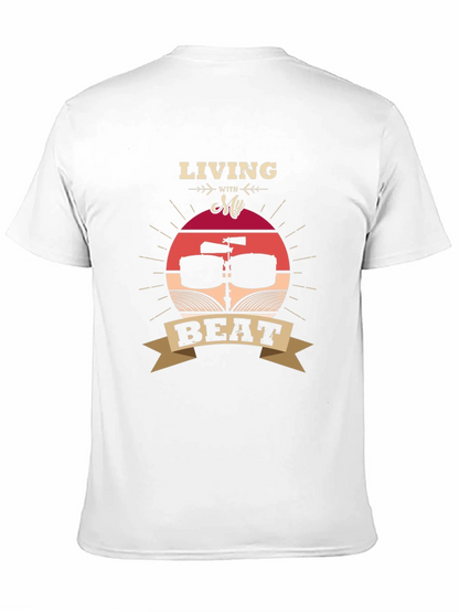 Living With My Beat T-Shirt - Music Lover Tee