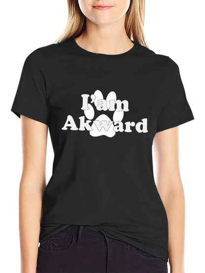 Im Awkward Paw Print Graphic T-Shirt