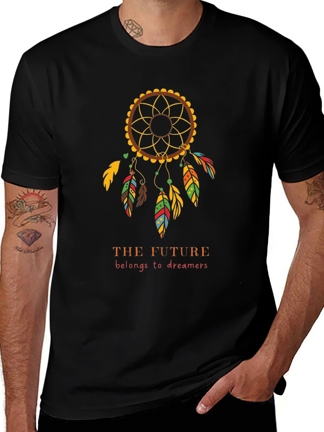 Dreamer T-Shirt - Future Belongs to Dreamers - Black