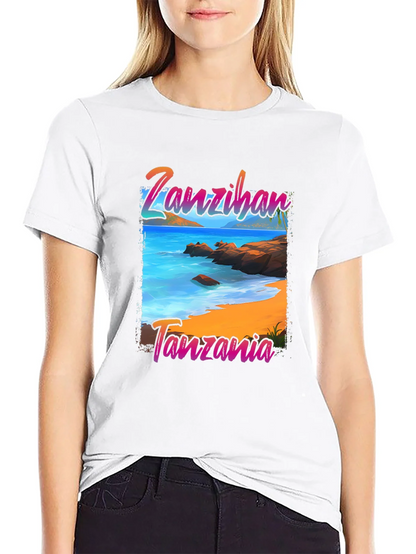 Zanzibar Tanzania Beach Graphic T-Shirt