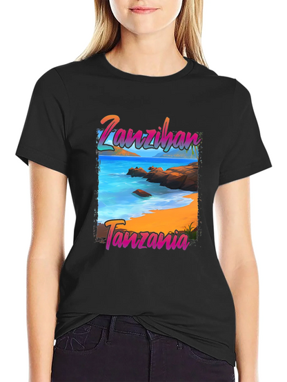 Zanzibar Tanzania Beach Graphic T-Shirt