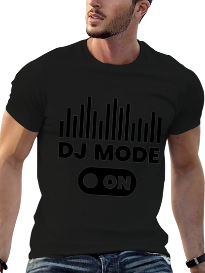 DJ Mode ON Graphic Tee - Black