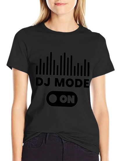 DJ Mode ON Graphic Tee - Black