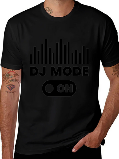 DJ Mode ON Graphic Tee - Black