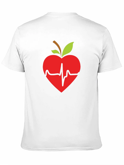 Apple Heartbeat Graphic Tee - Black T-Shirt