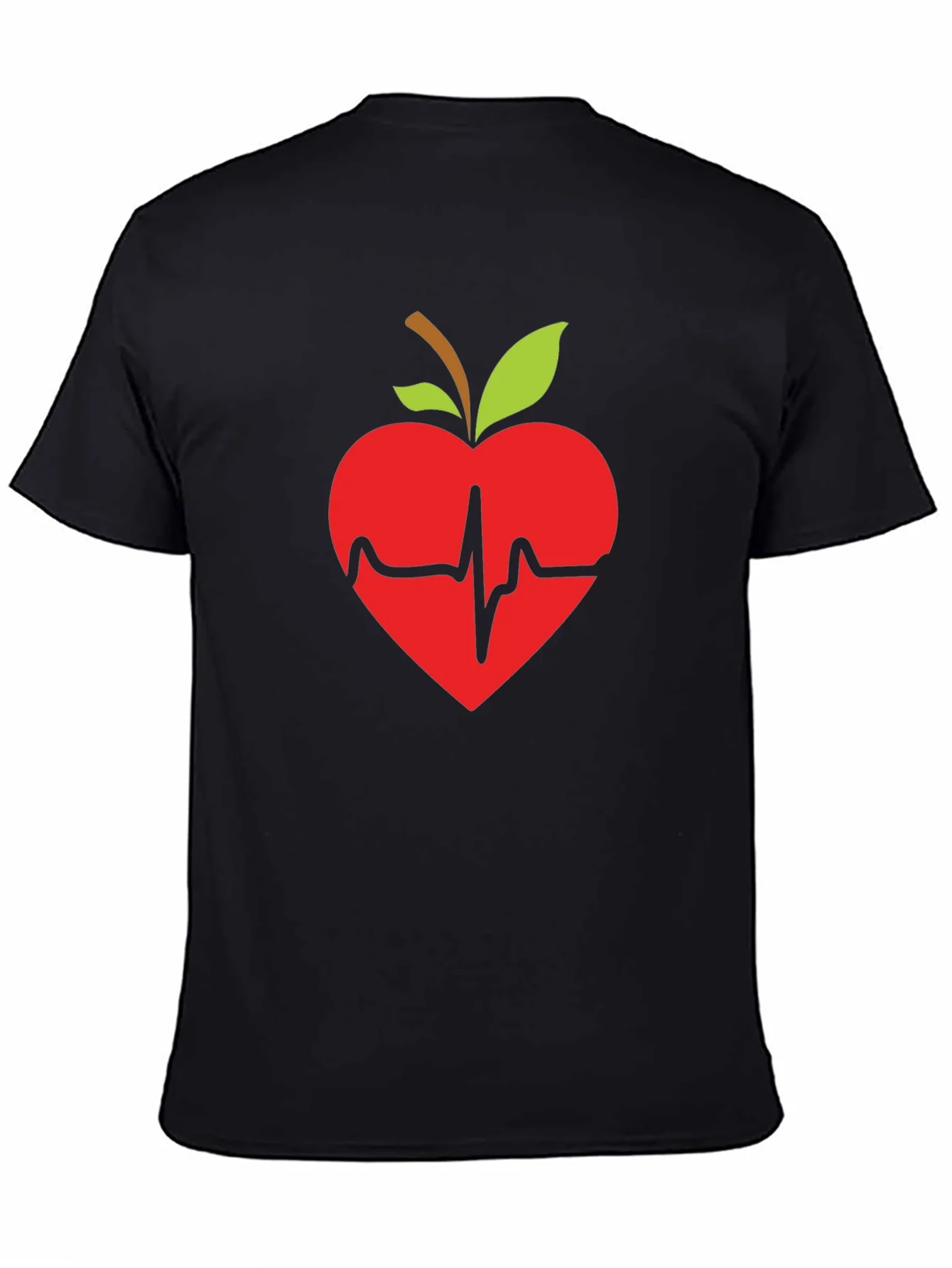Apple Heartbeat Graphic Tee - Black T-Shirt