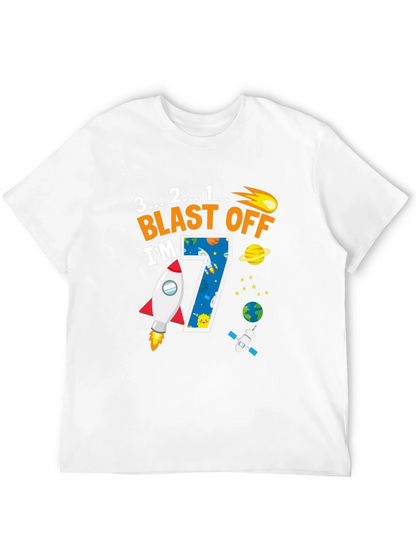 Blast Off 7th Birthday T-Shirt