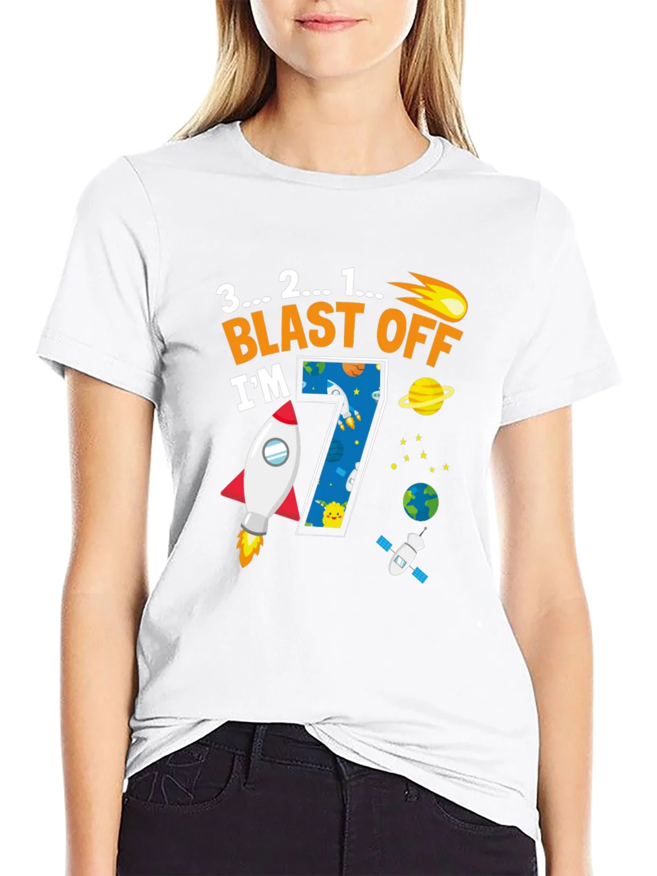 Blast Off 7th Birthday T-Shirt