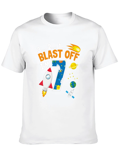 Blast Off 7th Birthday T-Shirt