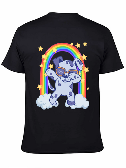 Dabbing Dalmatian Rainbow T-Shirt