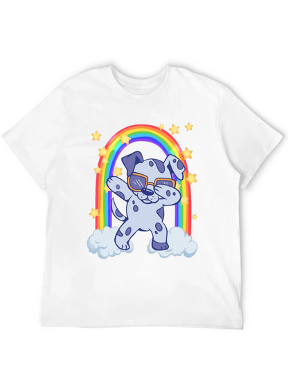 Dabbing Dalmatian Rainbow T-Shirt