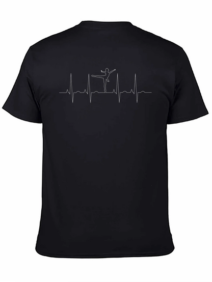 Ballet Heartbeat T-Shirt - Black Crew Neck